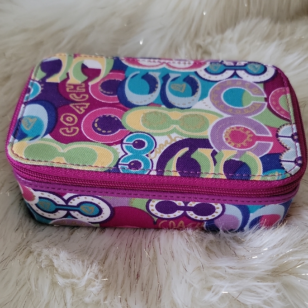 Coach Poppy Graffiti Travel Jeweley Accessory Case